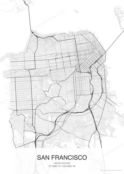 San Francisco map poster