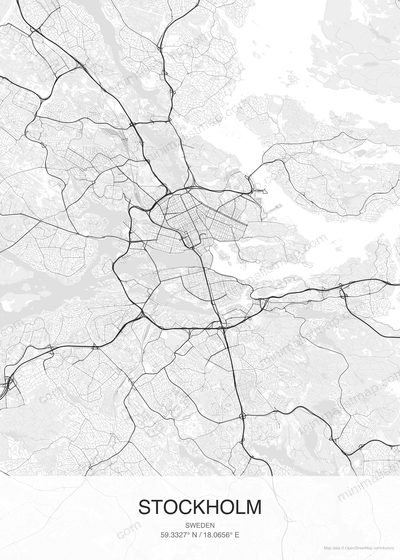 Stockholm map poster