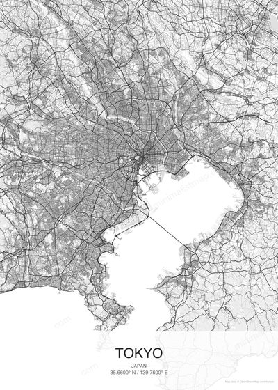 Tokyo map poster