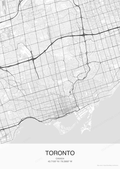 Toronto map poster