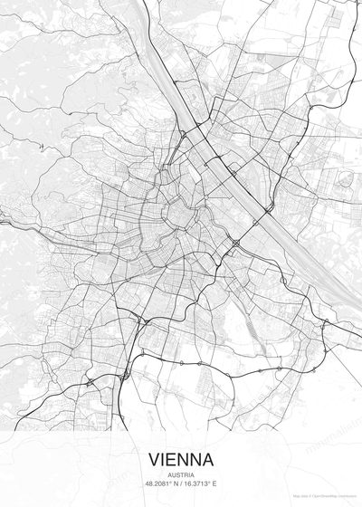 Vienna map poster