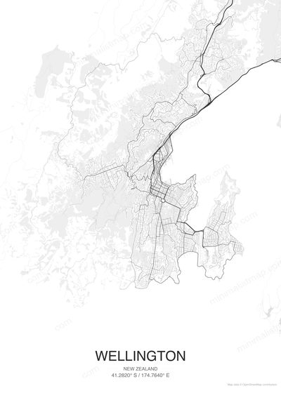 Wellington map poster