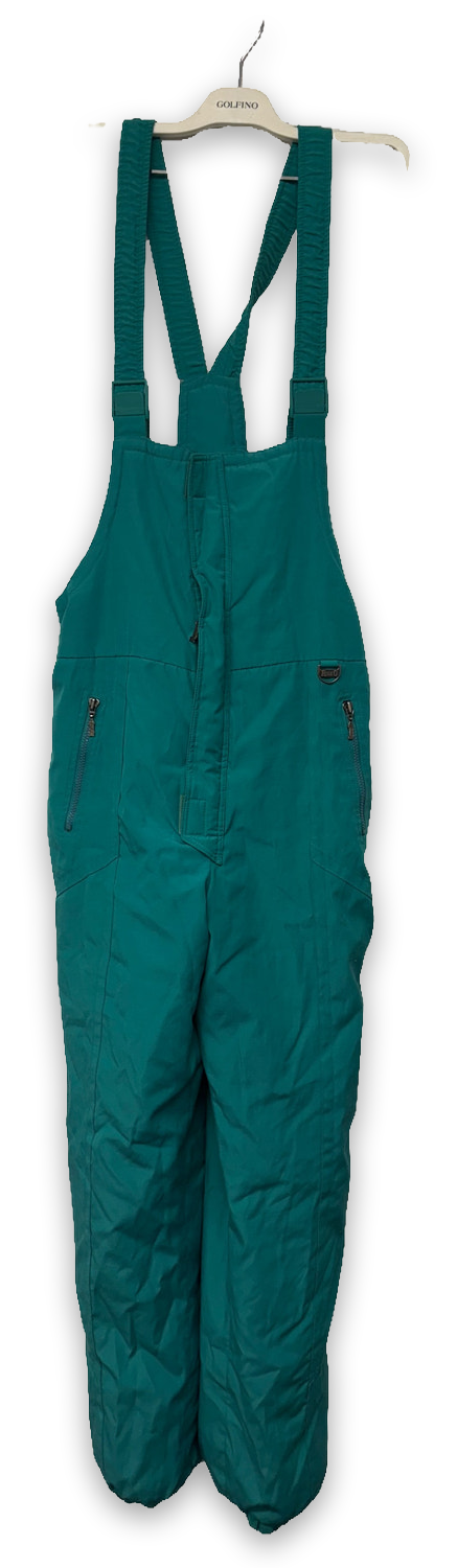 Vintage Rodeo Ski Suit Jacket and Salopettes Teal White Black 90s Retro Unisex — image 3