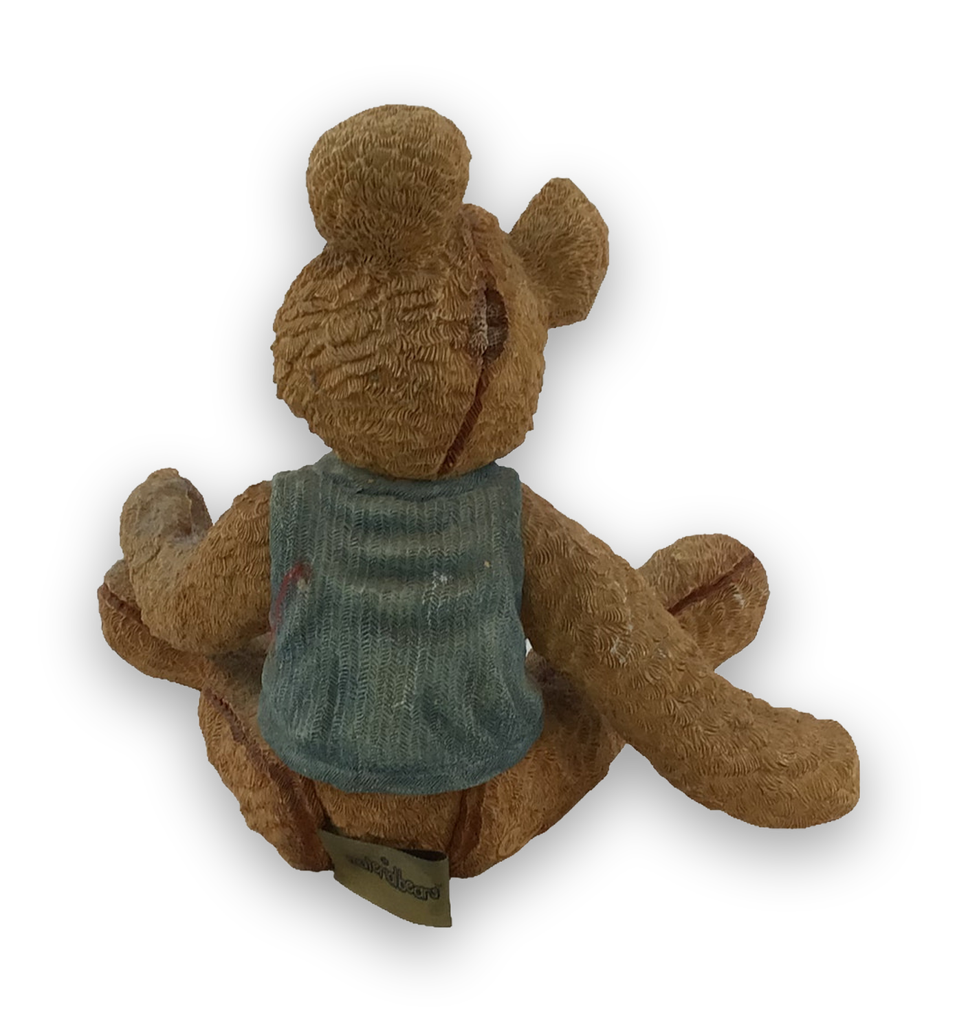 Material Bears Cashmere Resin Teddy Bear Figurine Brown Waistcoat Bow Tie 90298 — image 8