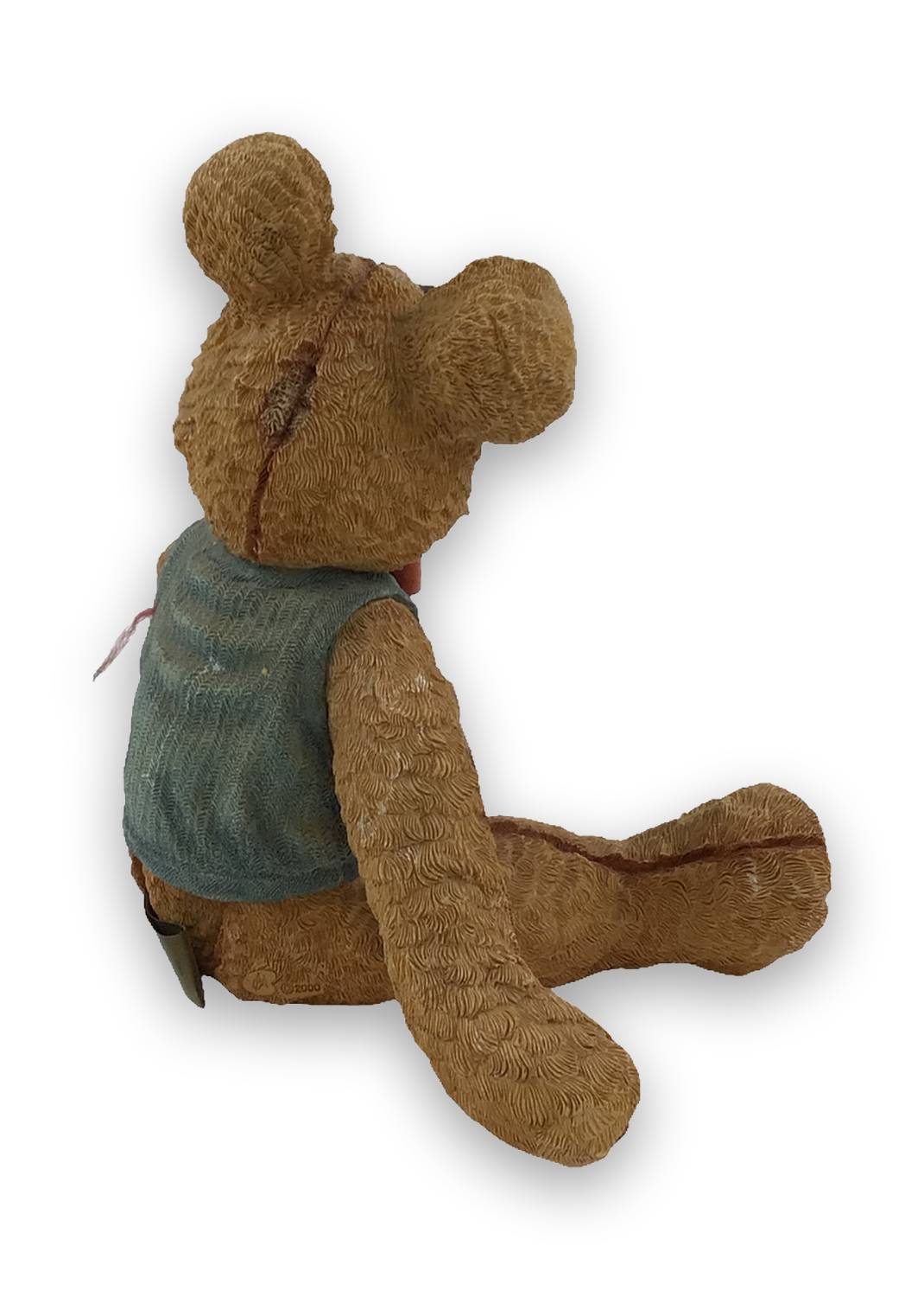 Material Bears Cashmere Resin Teddy Bear Figurine Brown Waistcoat Bow Tie 90298 — image 7