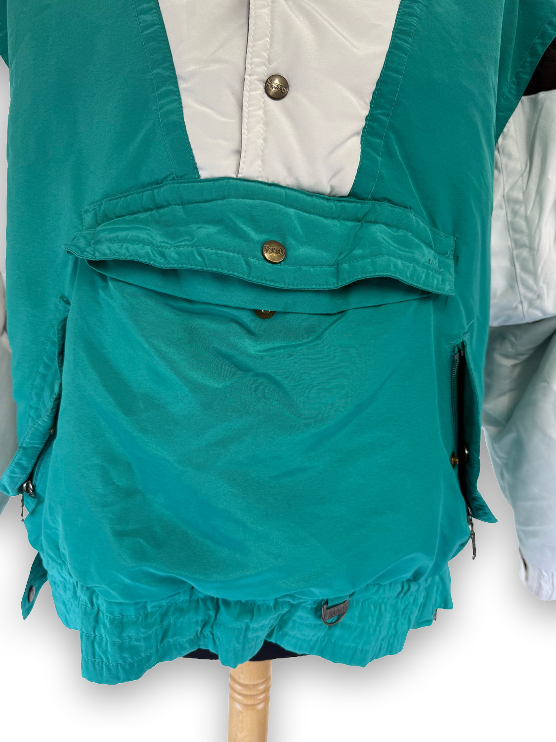 Vintage Rodeo Ski Suit Jacket and Salopettes Teal White Black 90s Retro Unisex — image 20