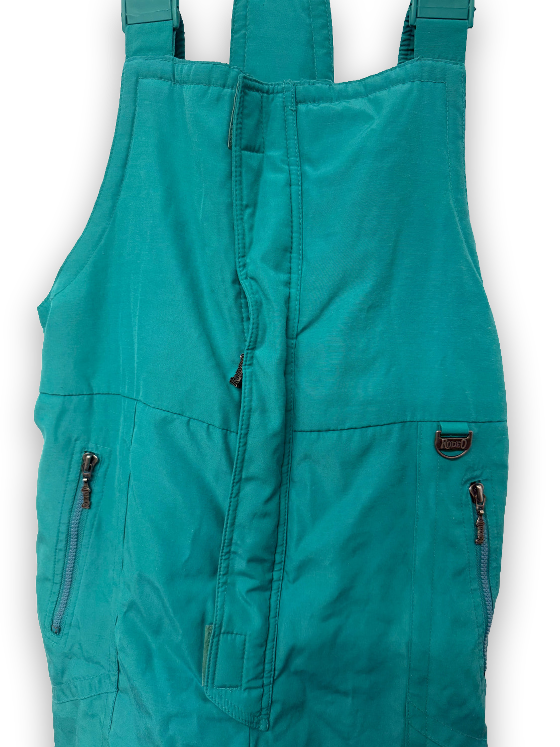 Vintage Rodeo Ski Suit Jacket and Salopettes Teal White Black 90s Retro Unisex — image 5