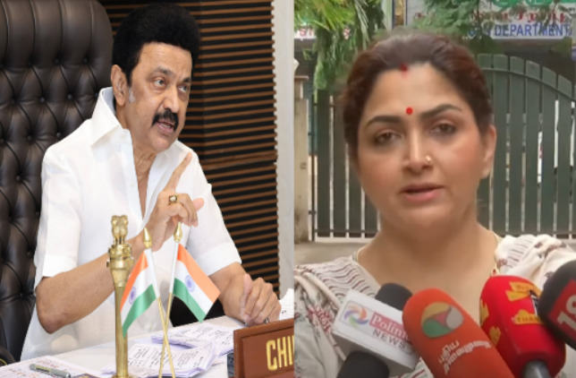 kushboo thanke mkstalin on dismiss sivaji krishnamurthy