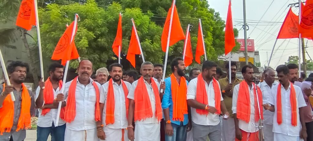 Hindu leaders protest against a Raja