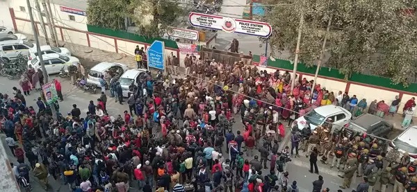 A protest broke out in Delhi People gathered for anjali