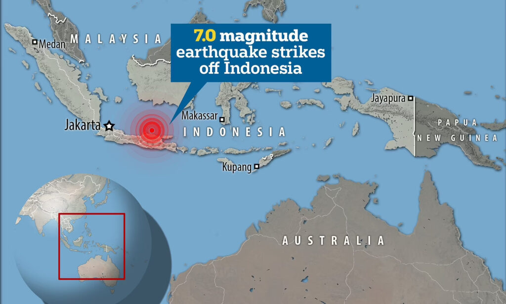 Indonesia hitted by 7.0 magnitude earthquake