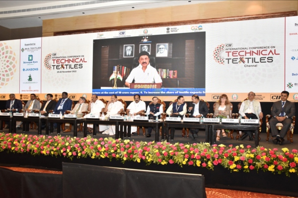 mkstalin speech in textile conference today in chennai