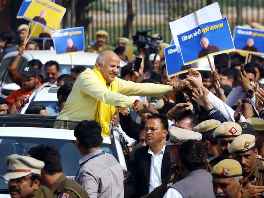 congress welcomes manish sisodia arrest
