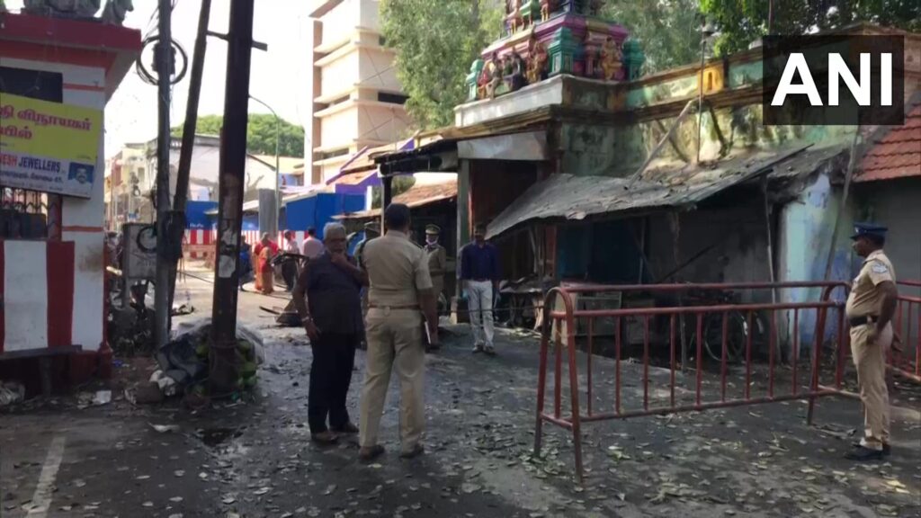 coimbator cylinder blast in car near coimbatore temple