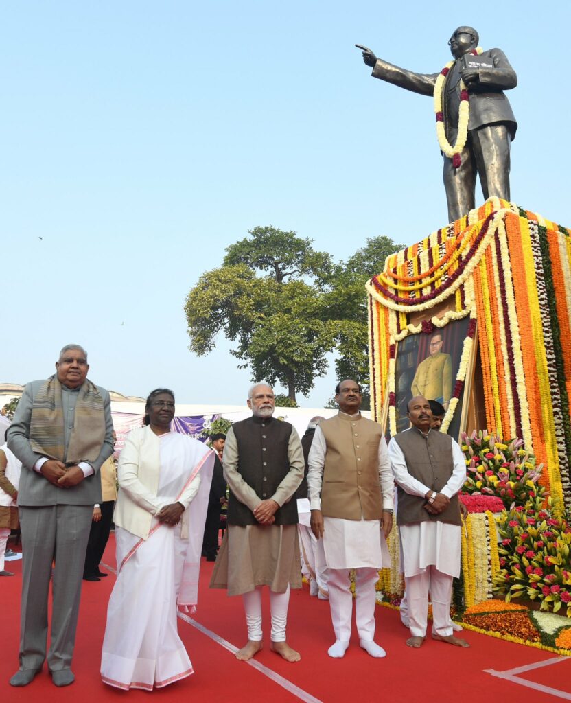 ambedkar memorial day modi tributes