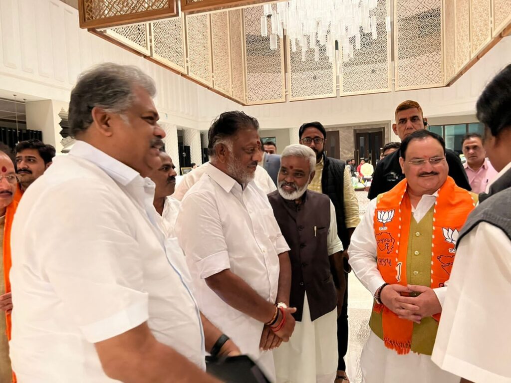 Panneers key meeting with Modi Amit Shah Natta