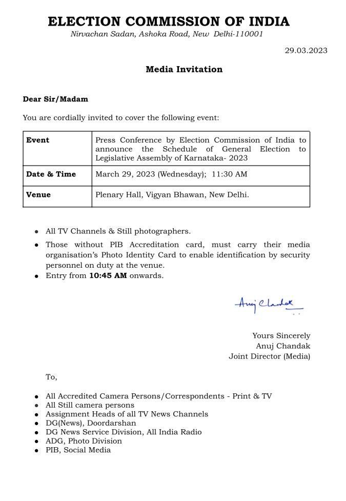 Karnataka Election Date Byelection for Wayanad Constituency