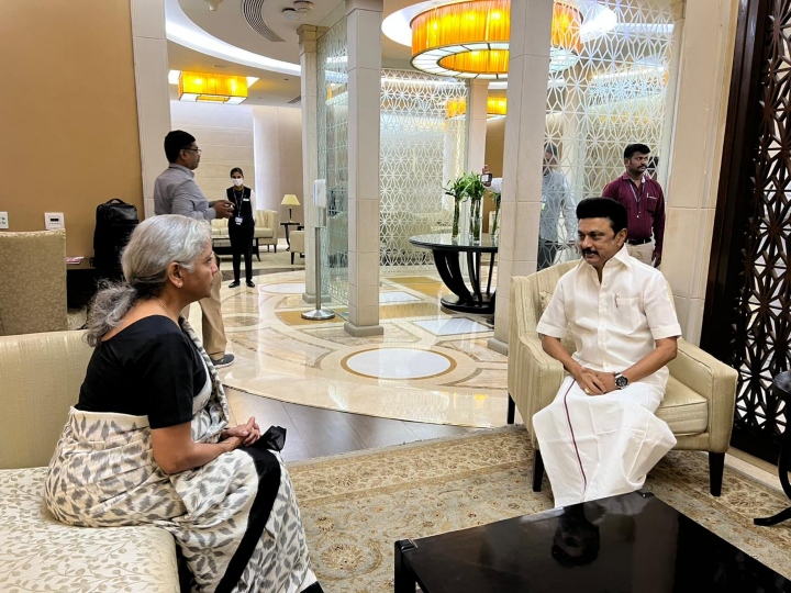 mk stalin and FM nirmala sitharaman met