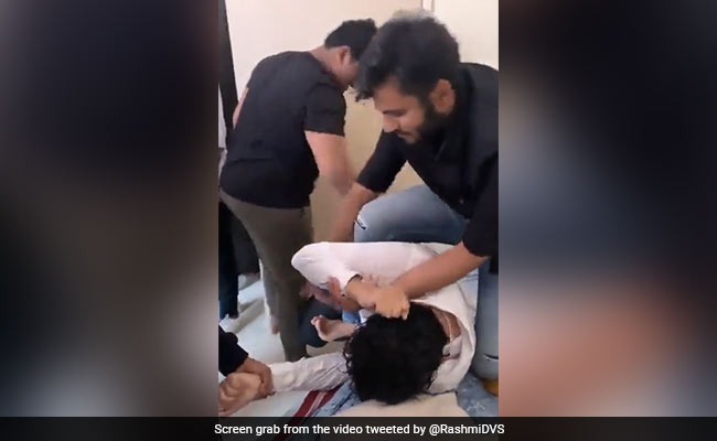 video of students assault in hyderabad hostel goes viral 8 detained