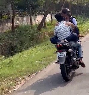 visakhapatnam Romantic couple adventure on bike in movie style