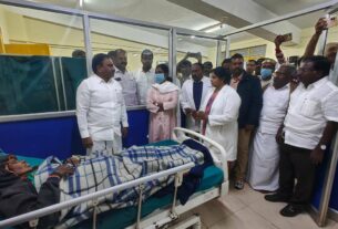 a raja meet victim in hospital