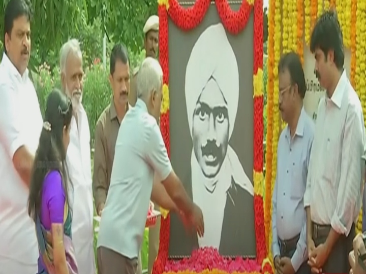 tamil nadu govt pays floral tribute to bharathiyar