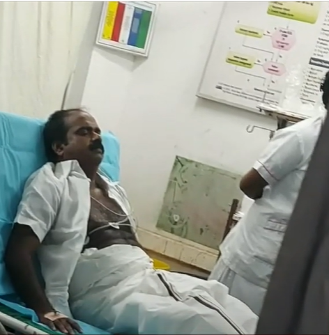 due to health issues minister meyyanathan admitted govt hospital
