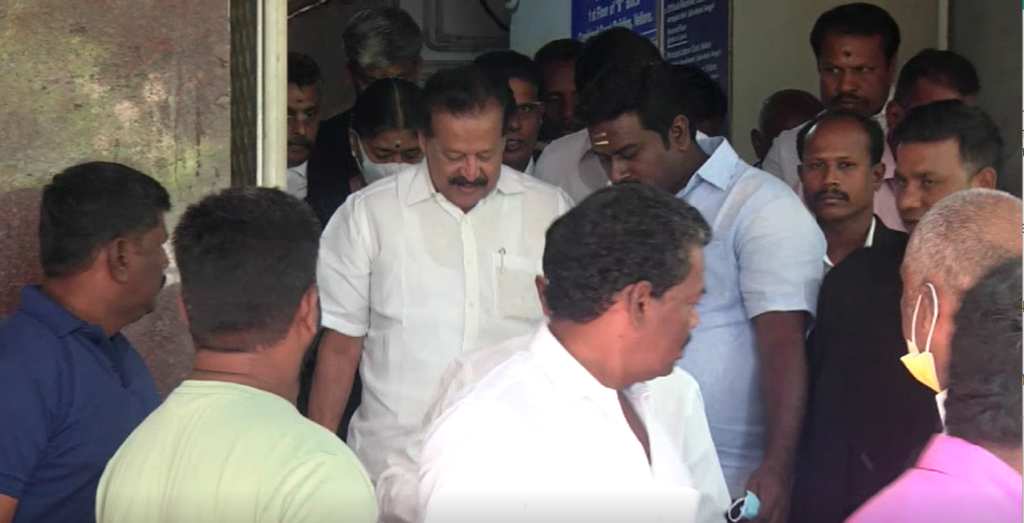 minister ponmudi aajar in vellore court