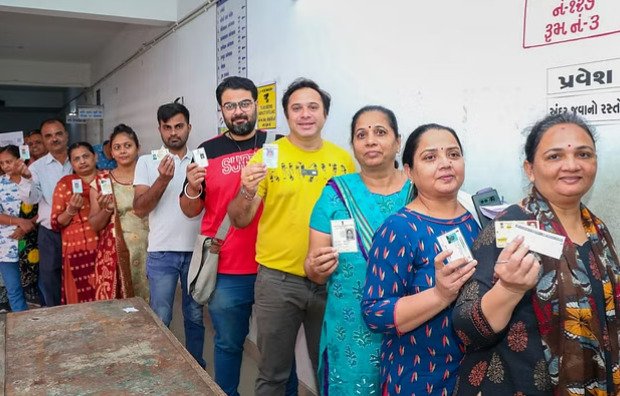 why gujarat election vote polling less