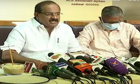 fortified rice provided in ration shops minister shakrapani inform