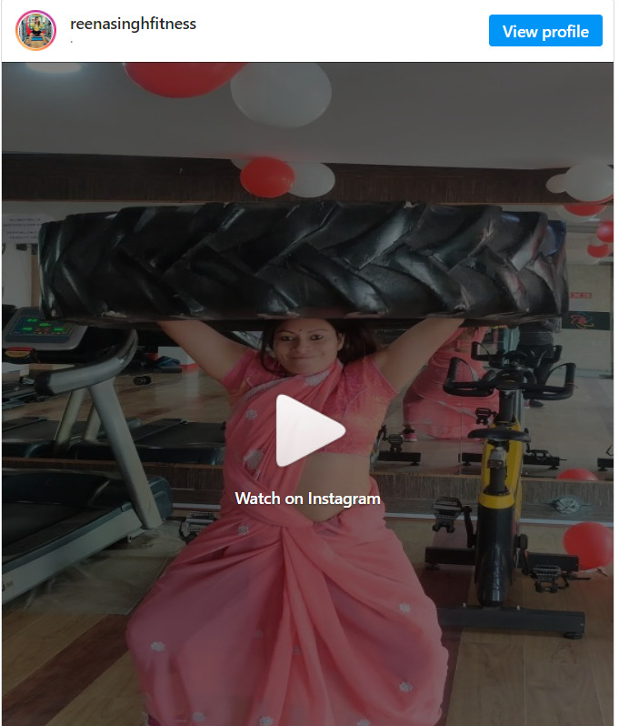 viral video of woman working out at gym