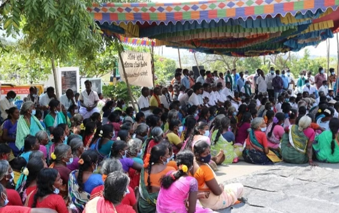 tiruvannamalai farmers protest goondas arrest