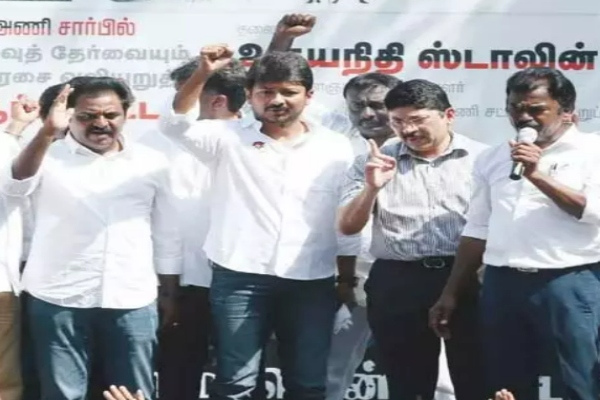 bjp protest on condemning dmk government