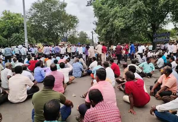 NLC contract workers protest for job security