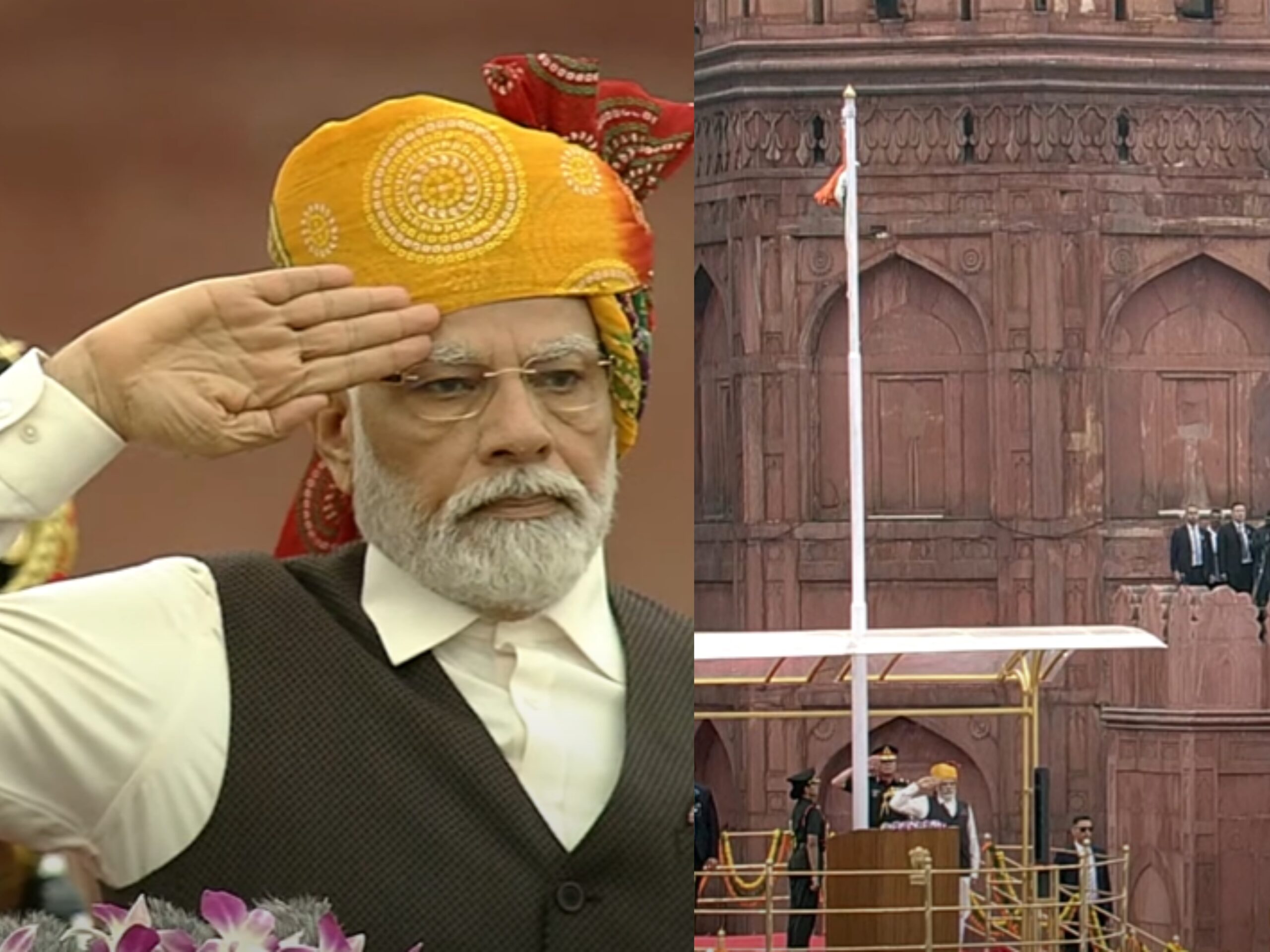 pm modi 77 independence day national flag