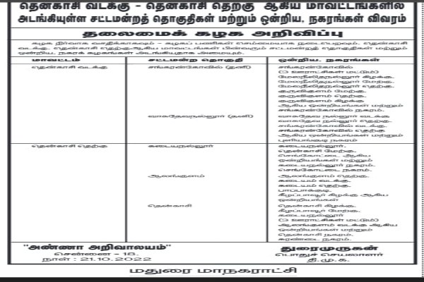 tenkasi dmk district assembly constituency list