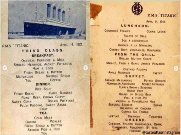Titanic menu card is trending
