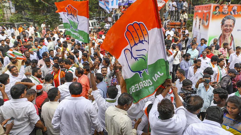 Congress protests against the income tax department today!