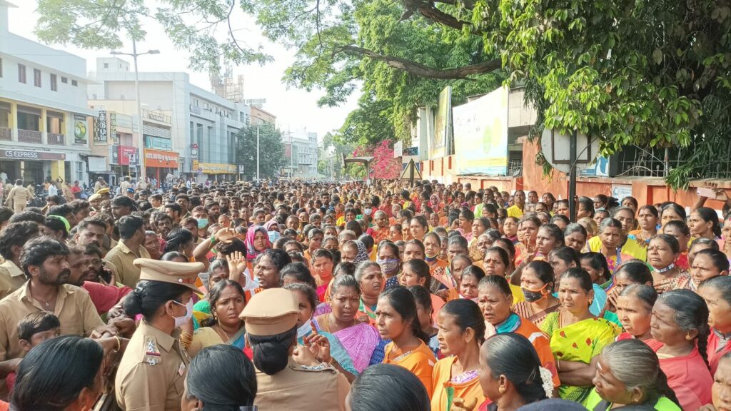 Sanitation workers protest