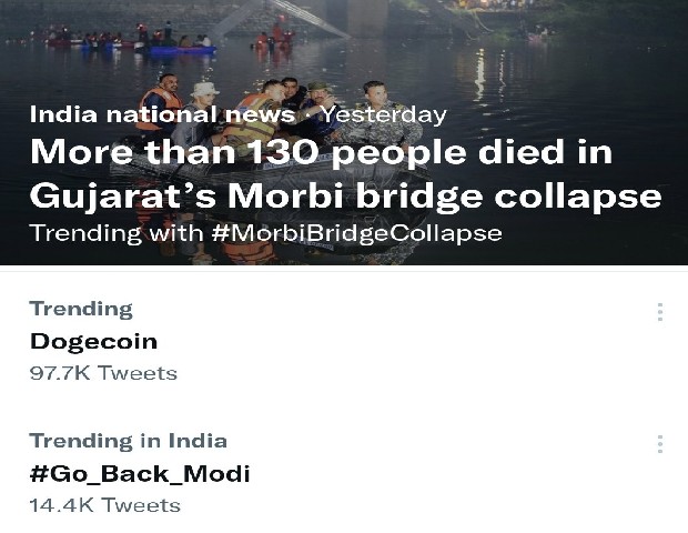 go back modi hashtag trending from gujarat