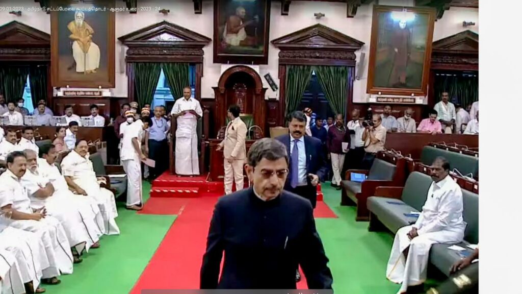 governor rn ravi walkout tamil nadu government explanation