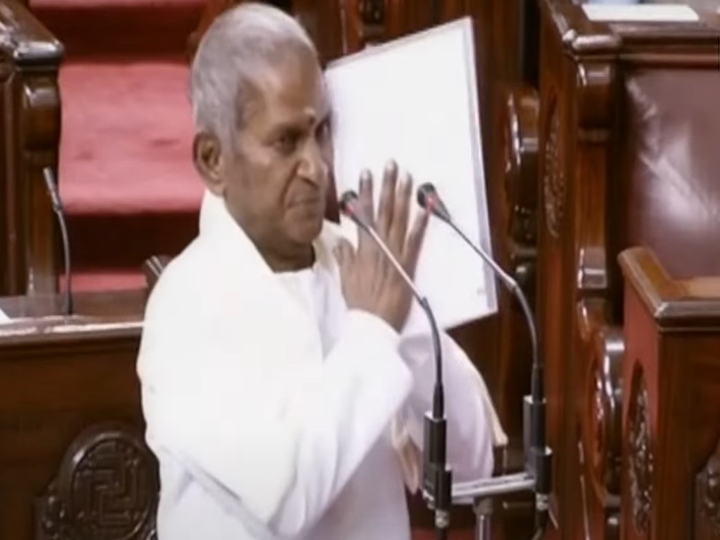 Ilayaraja was sworn in as nominated member of the Rajya Sabha