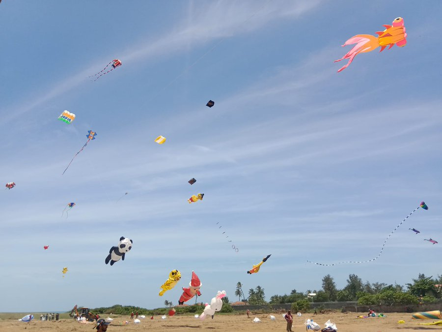 international kite festival held in mamallapuram