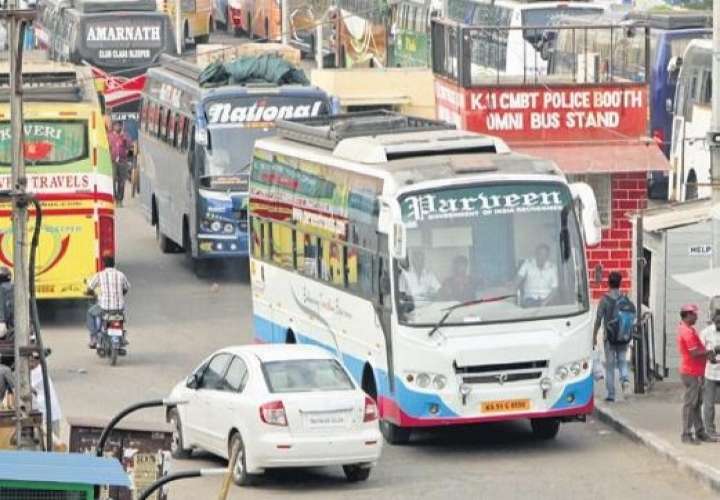 omni buses not allowed inside chennai