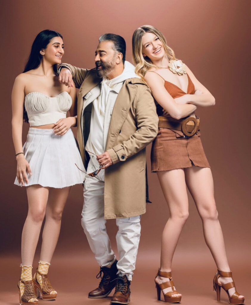 Kamal leaning on models
