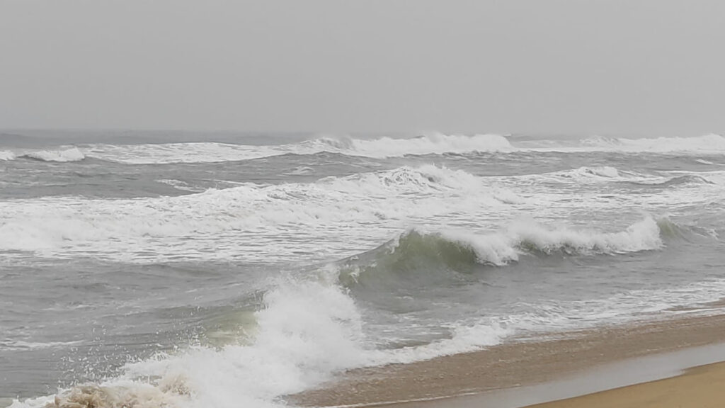 Moving Mandous Storm A raging sea