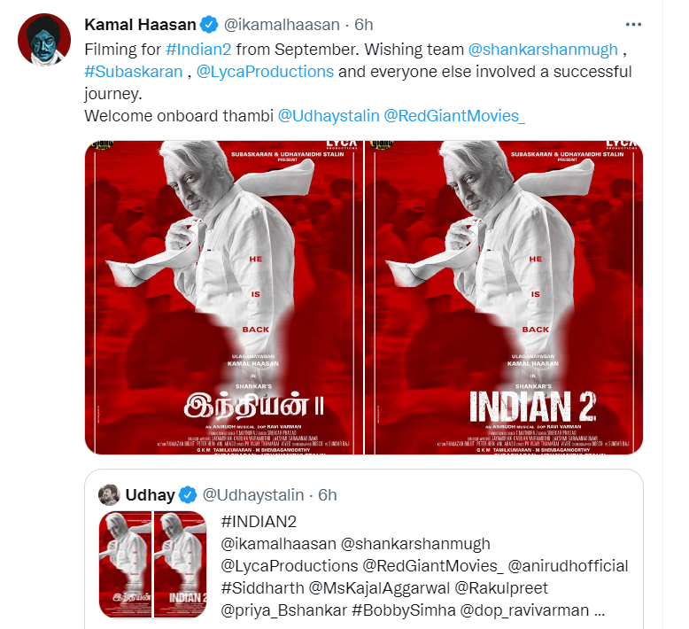 indian 2 shooting starts kamalhassan