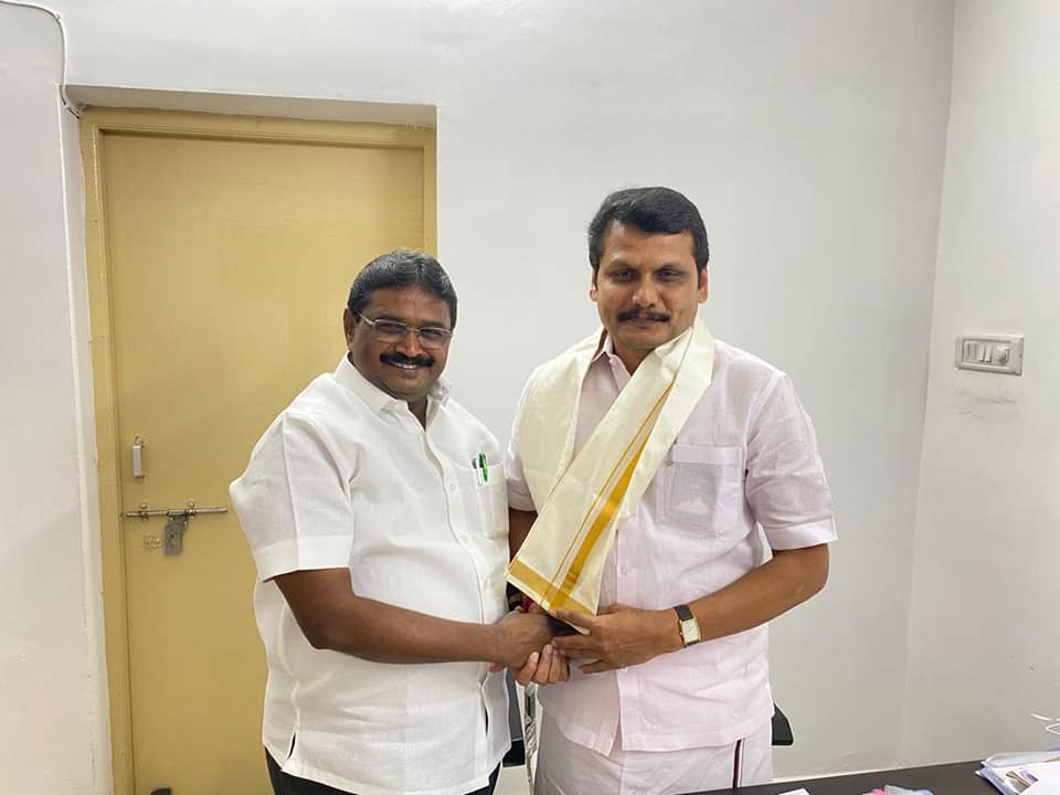 coimbatore senthil balaji selected district secretary Background