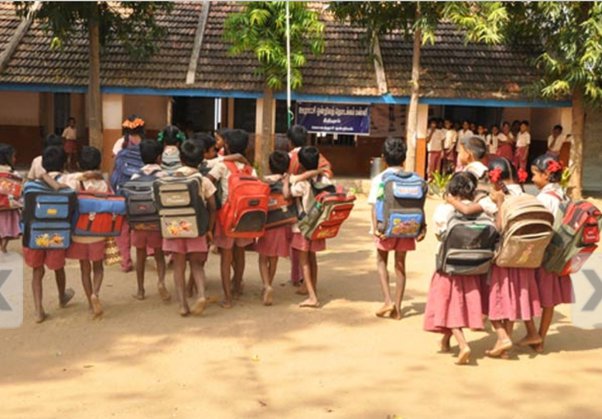 Damaged government school buildings