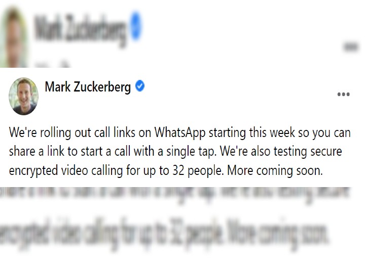 mark zuckerberg release new update on whatsapp